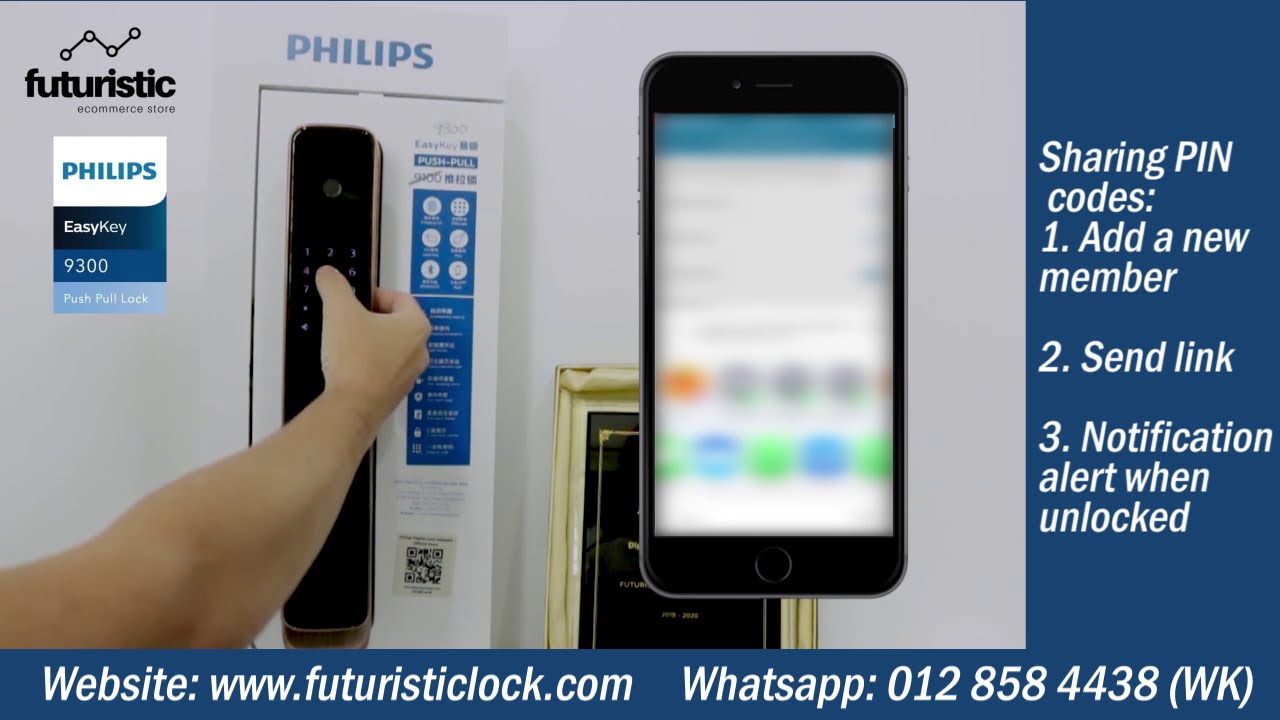 Philips Digital Lock 9300 Functions & User Guide