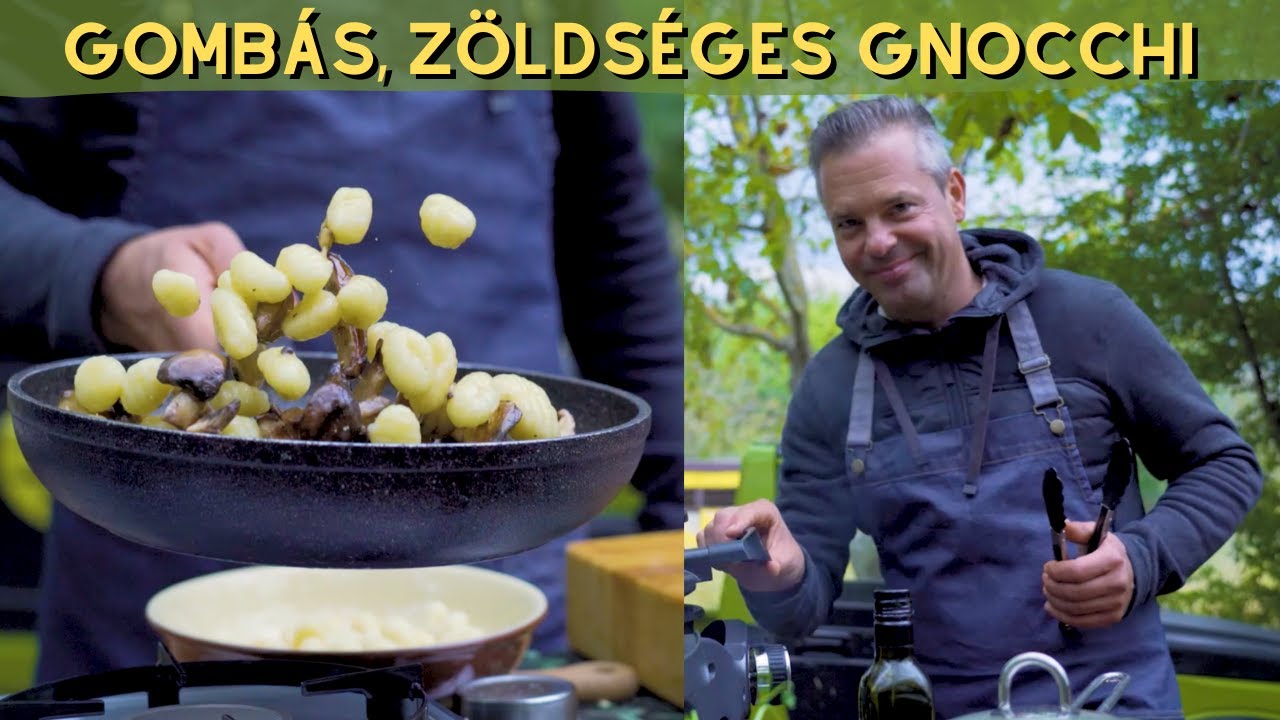 Az erdőkerülő kedvence avagy gnocchi, grillen sült zöldségekkel, gombával és pirított szalonnával