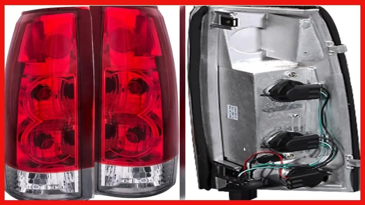 AnzoUSA 211140 Cadillac/Chevrolet/GMC Red/Clear G5 Tail Light Assembly - (Sold in Pairs) - MOI Shop