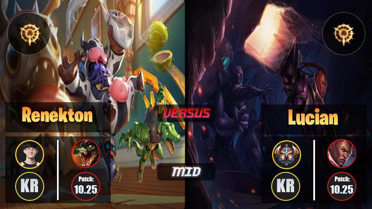 Naehyun RENEKTON (Mid) [Press the Attack] VS LUCIAN - Challenger KR Patch 10.25