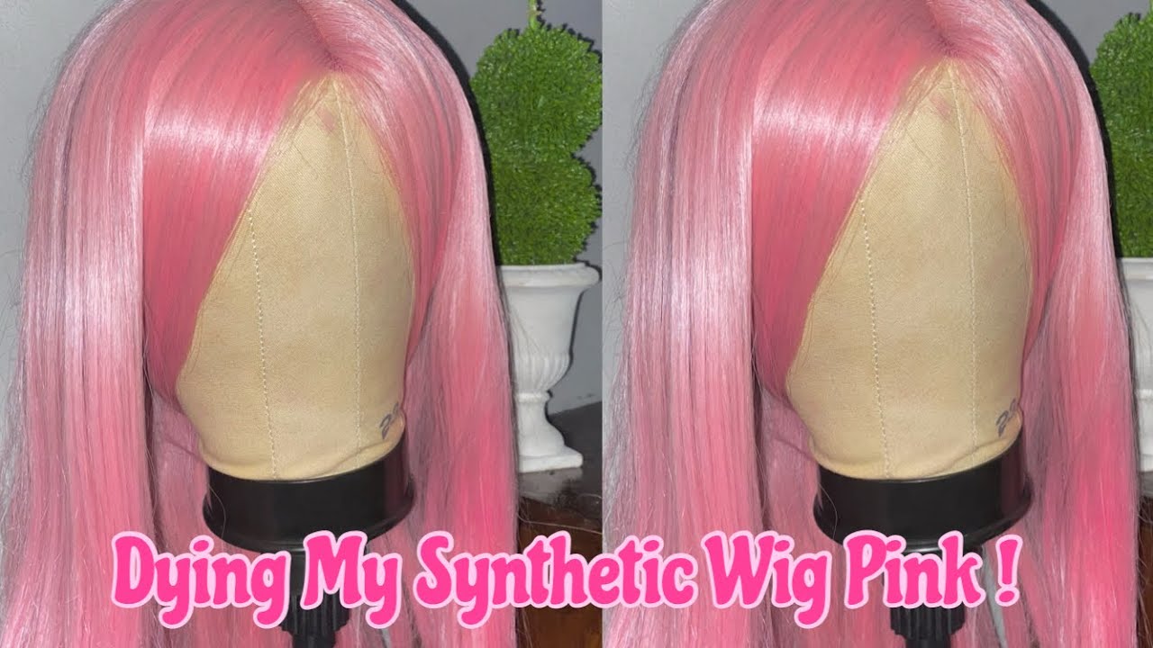 DYING MY SYNTHETIC WIG PINK !! HOW DID I DO IT ???😱 | Rosemary Chi