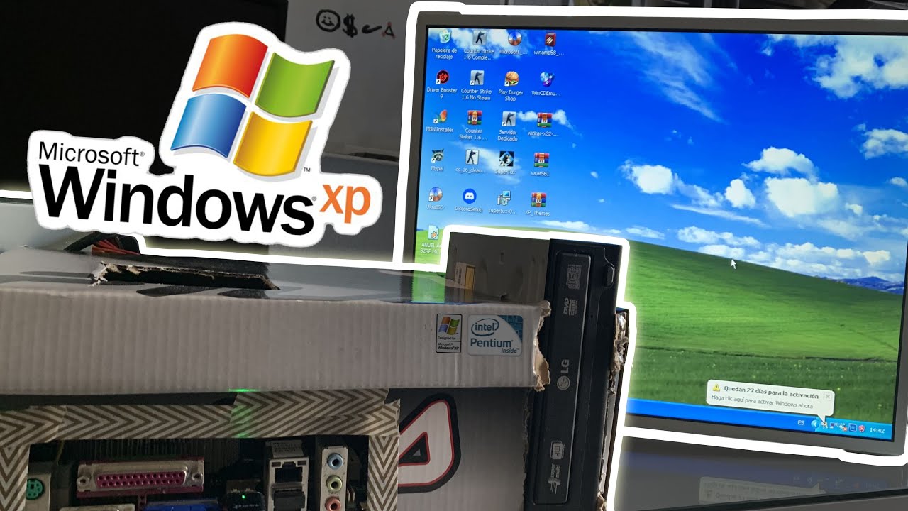 Monté un PC con WINDOWS XP en una caja de zapatos...