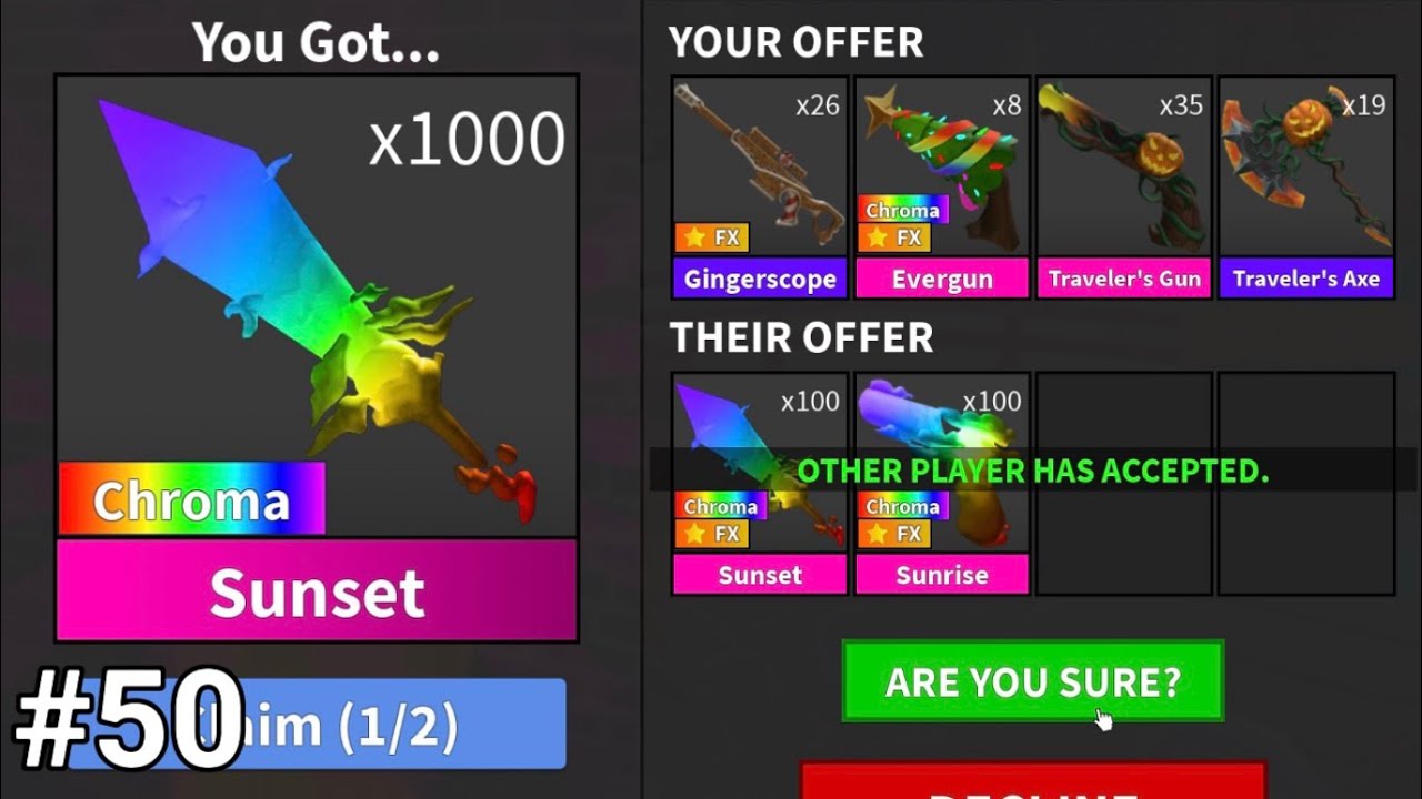 MM2 TRADING MONTAGE #50 (ABSURD WINS!!!)
