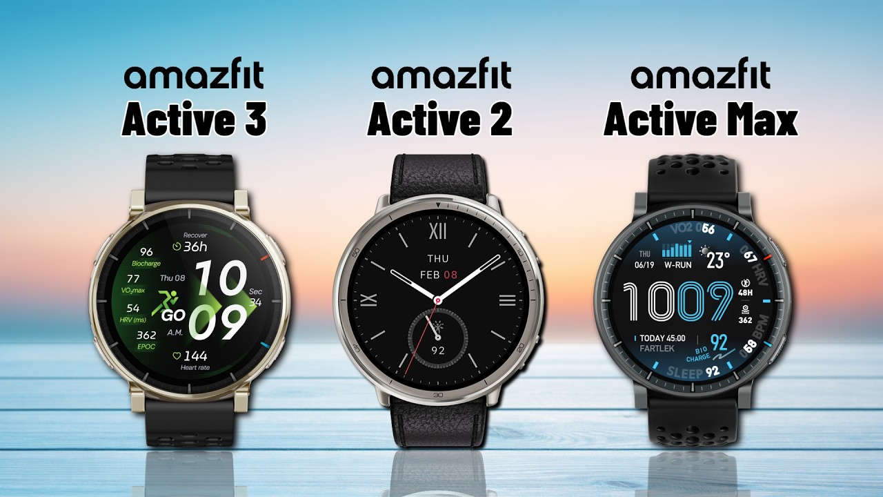 Amazfit  Active 3 Premium vs Amazfit  Active 2 Round vs Amazfit  Active Max