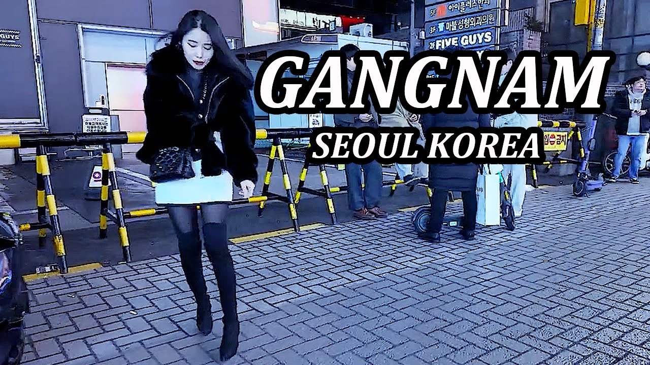 I'm happy because there are many beautiful women in Seoul on the streets of Gangnam, Seoul # KOREA