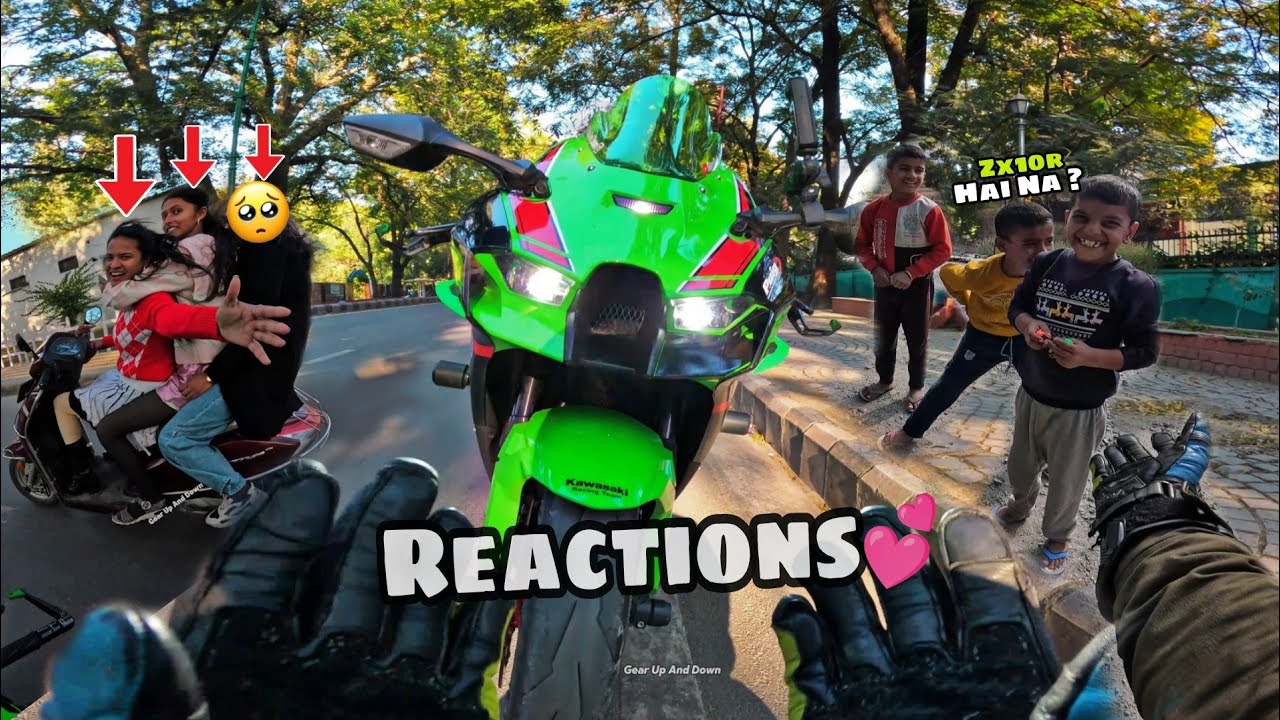 Loudest Zx10r in Dehradun City 😳 || Cute College Girls & Kids  Reactions on  Zx10r 💕