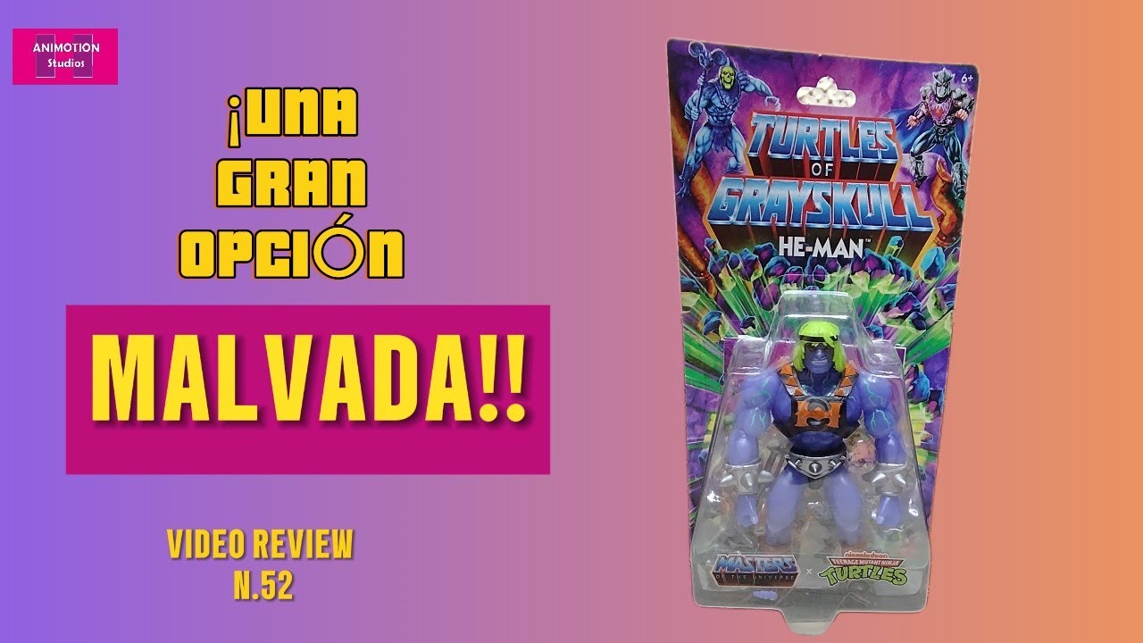 (Video-Review n. 52) MASTERS OF THE UNIVERSE ORIGINS X TMNT: HE MAN MUTANTE en español. 