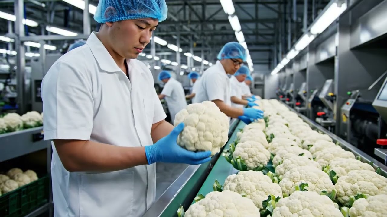 Cauliflower Production and Packaging Process