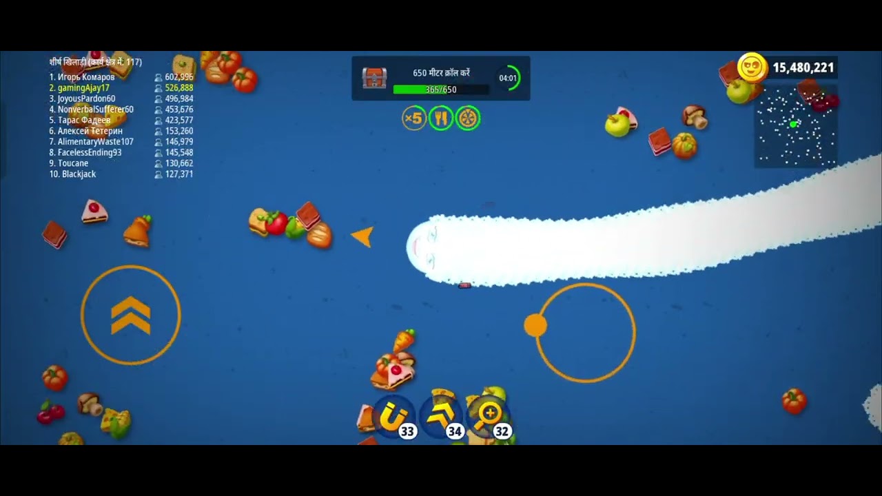 • Worm Zone : Snowflake Vs 2 Brothers Worm🐍🐍| Epic Gameplay #wormszone | 