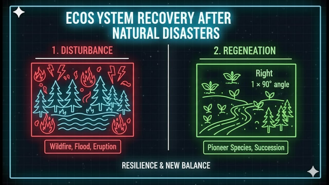🎯 Ecosystem Recovery After Natural Disasters | How Nature Heals Itself
