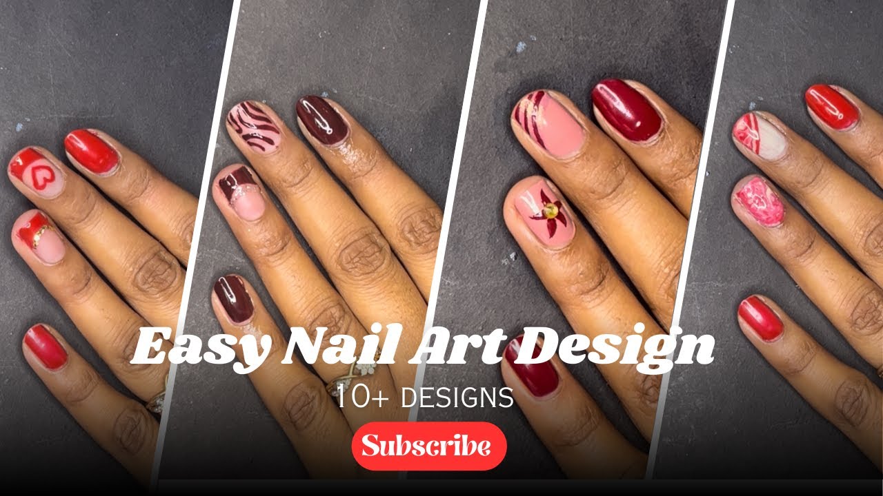 💅 VALENTINE'S DAY NAIL ART: 10 EASY DESIGNS FOR BEGINNERS! ❤️💖 | Floral Nail Art for V-Day!