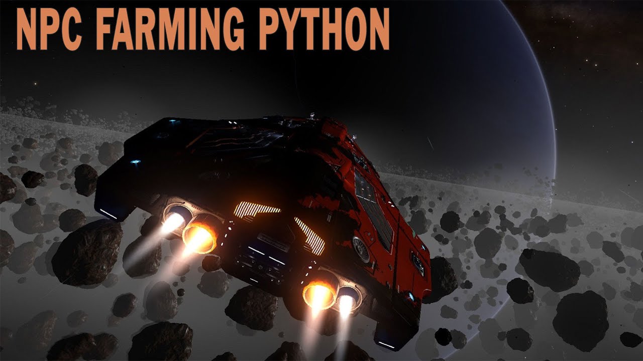 Elite:Dangerous. NPC Farming Python - 3 Overcharged Multi-Cannons and 2 Rail Guns with Plasma Slug