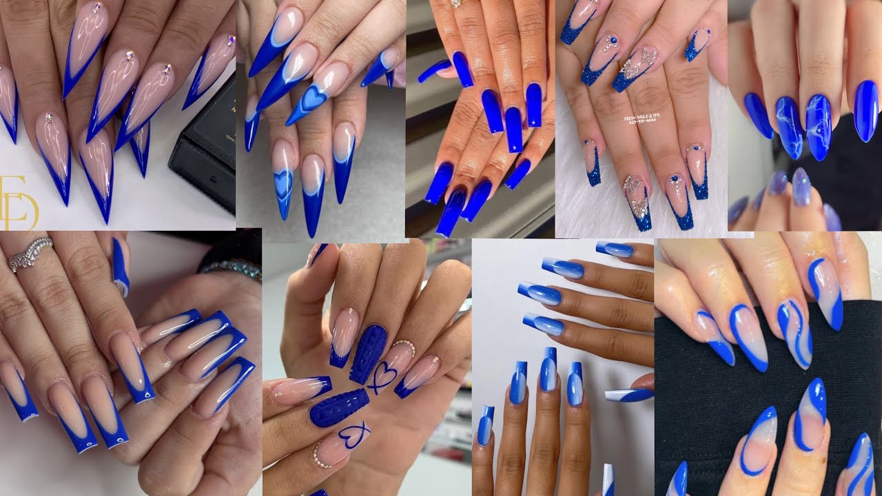 Best Colourful Royal Blue Nails Designs for Beautiful Ladies