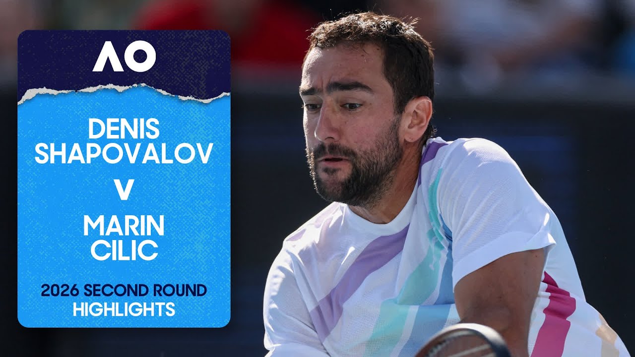 Denis Shapovalov v Marin Cilic Highlights | Australian Open 2026 Second Round