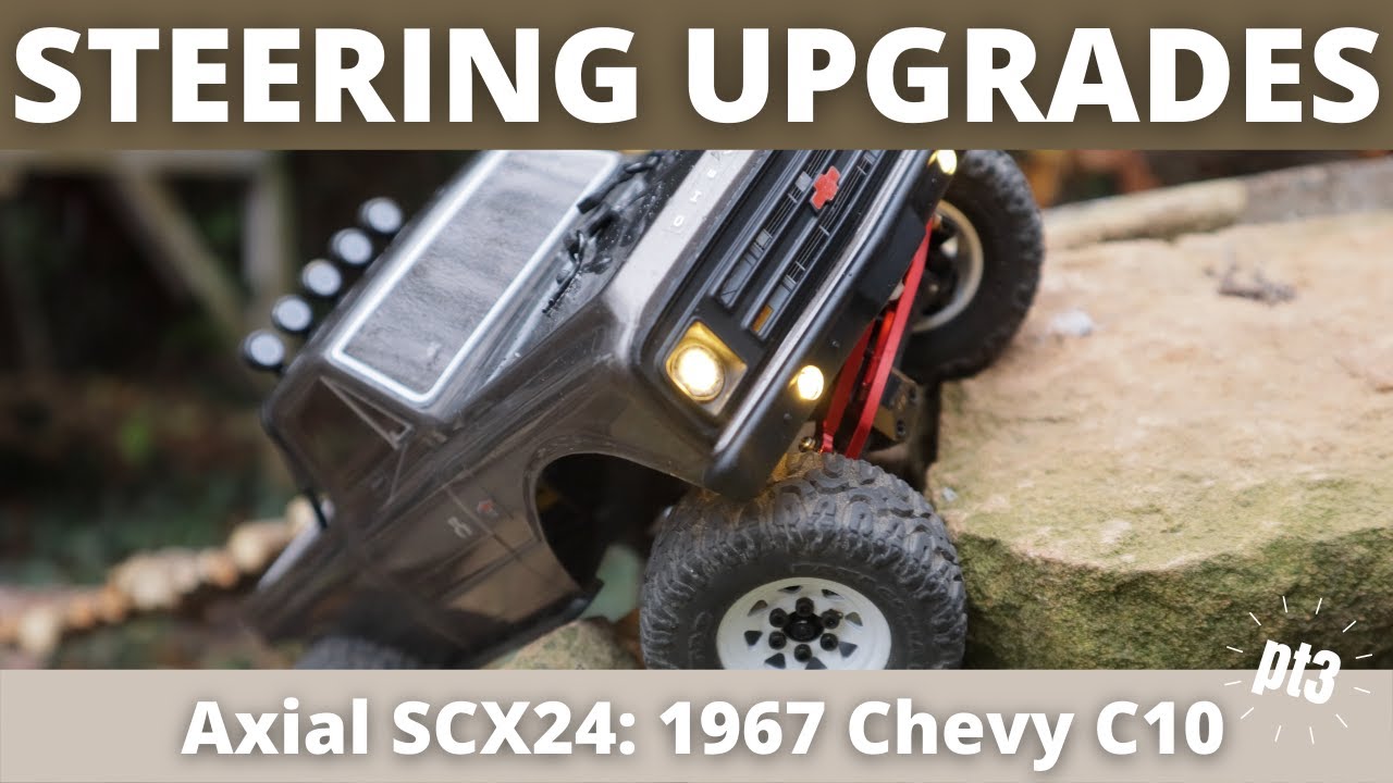 STEERING UPGRADES for the Axial SCX24 - EMAX Servo and Aluminium Steering Links