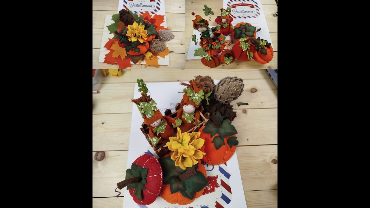 3 TUTORIAL INTERESSANTISSIMI: pigne Fustellomania e Sizzix piu zucche decorative in tutte le salse