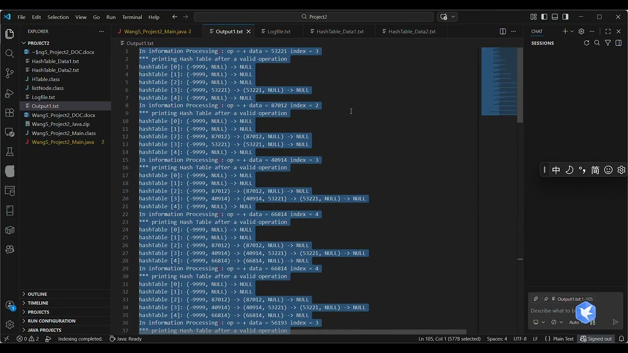 WangS_Project 2_Hash Table