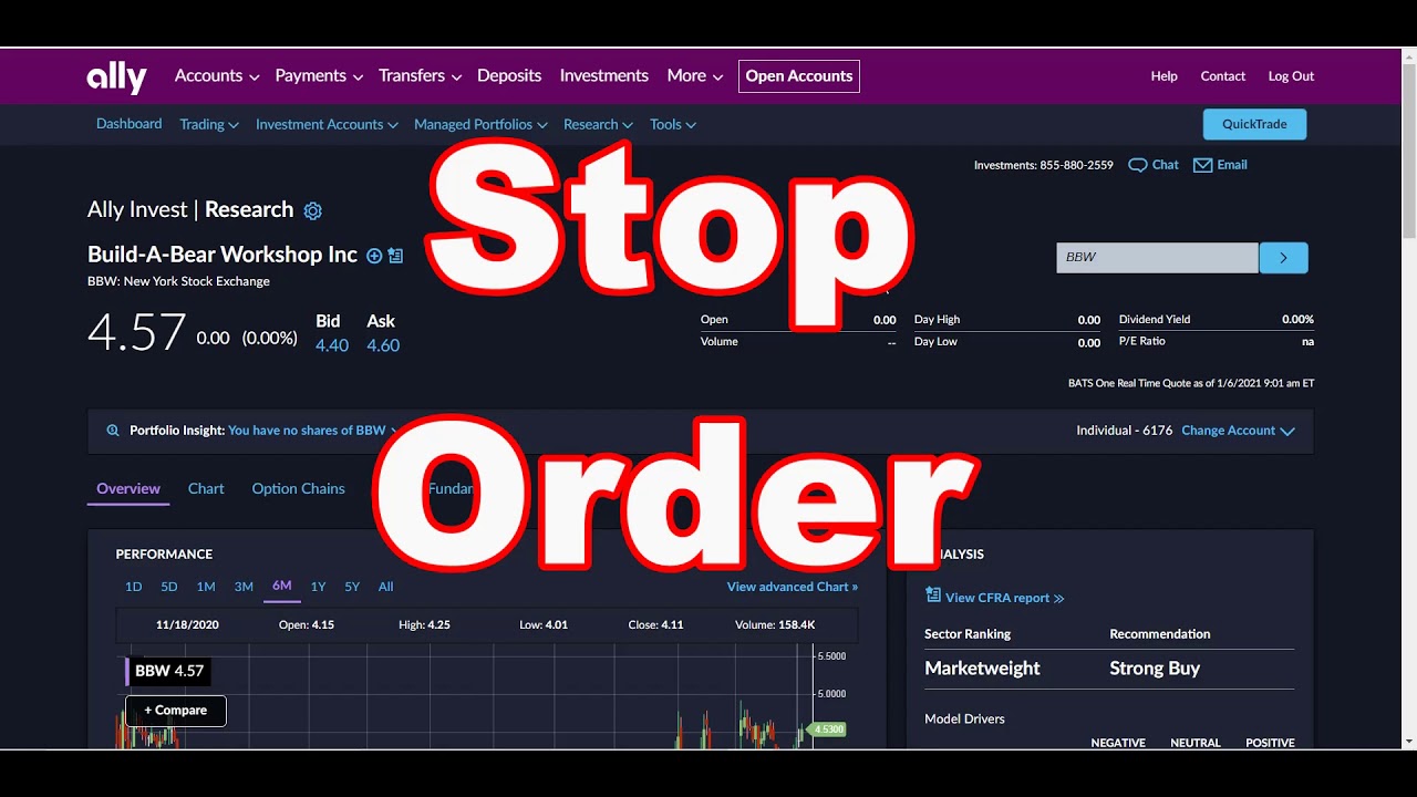 Ally Invest Stock Market Orders Explained |Market Order| Limit Order | Stop Order| Stop Limit Order