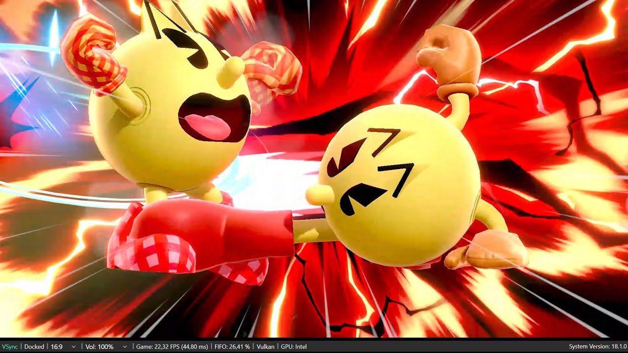 Pac-Man P1 Vs Pac-Man Amiibo Stamina Battle Super Smash Bros Ultimate