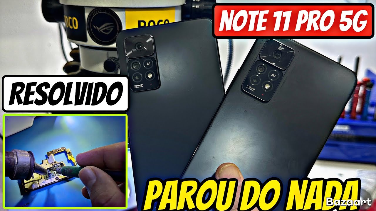 Xiaomi Note 11 Pro 5G Parou de ligar do nada | Reballing CPU e Memória Passo a Passo