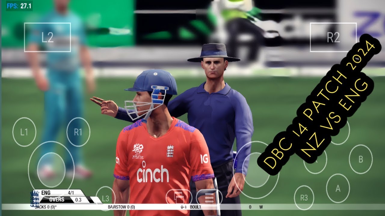 Dbc 14 patch 2024 pc window android gameplay Eng vs Nz super over challenge match on winlator V-11 