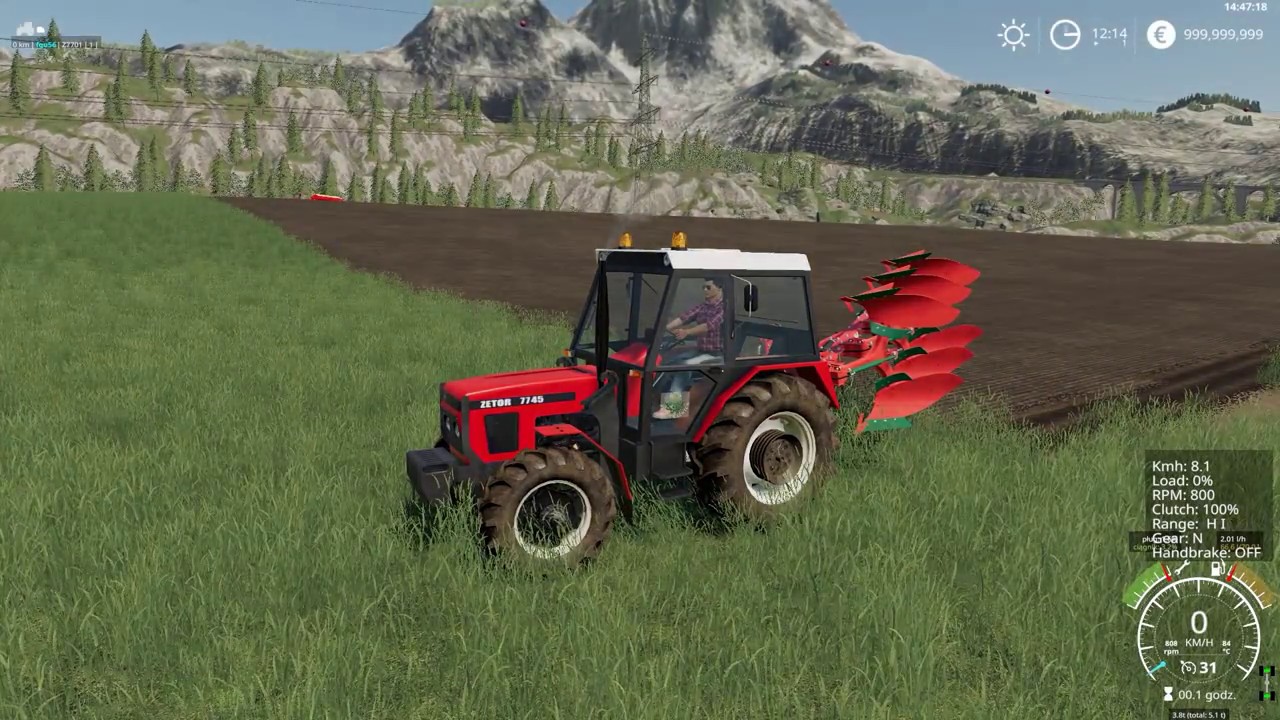 Zetor 7745 Agromasz POH 3 Farming Simulator 19 test po kilku zmianach w orce na mapie felsbrunn