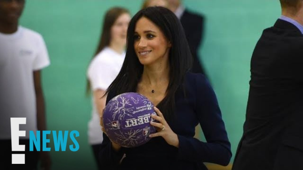 Meghan Markle Does Basketball Drills in Stilettos | E! News