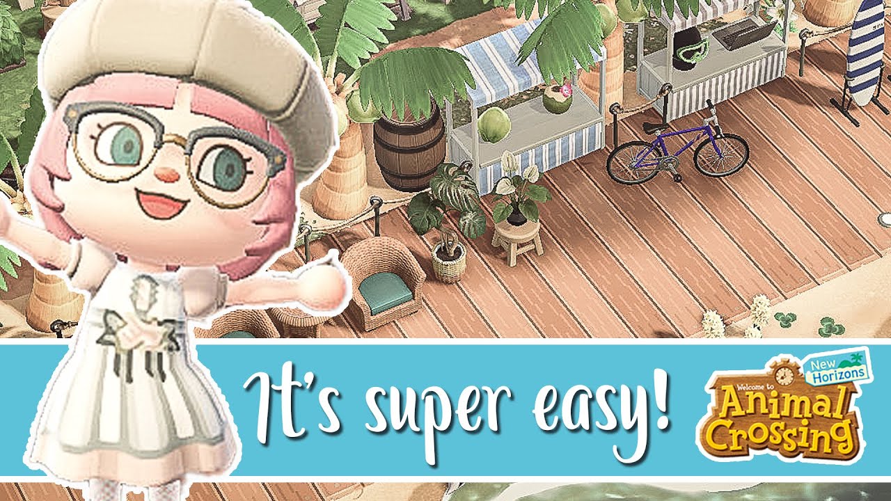 Creating a boardwalk on your island couldn't be simpler! | ACNH Speed Build & Tutorial (Codes/items)