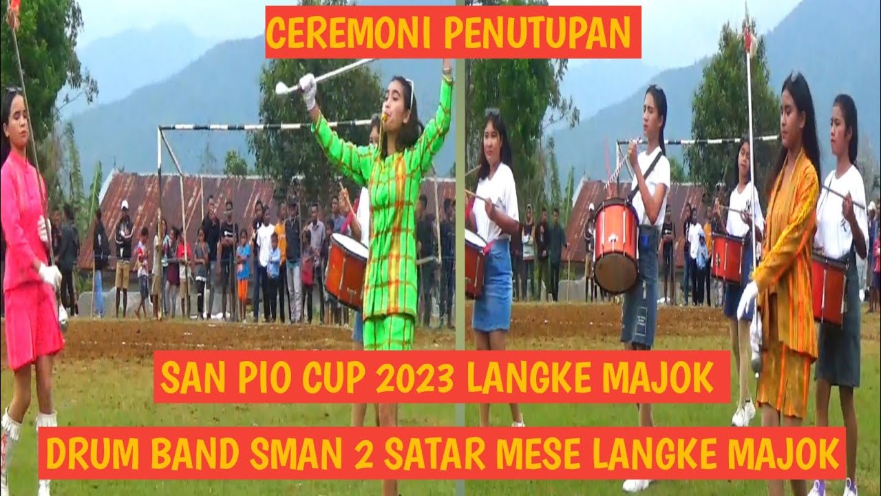 Drum Band SMAN 2 Satar Mese Langke Majok || Ceremoni Penutupan Turnamen San Pio 2023 Langke Majok