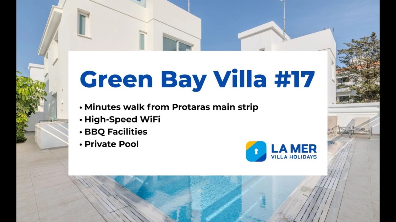 Green Bay Villa 17 | Luxury 3 Bedroom Holiday Villa in Protaras Cyprus with Private Pool