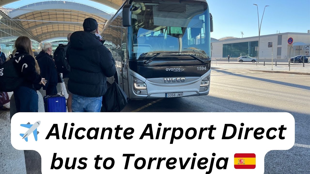 ✈️ Прямой автобус из аэропорта Аликанте в Торревьеху 🇪🇸 4K
