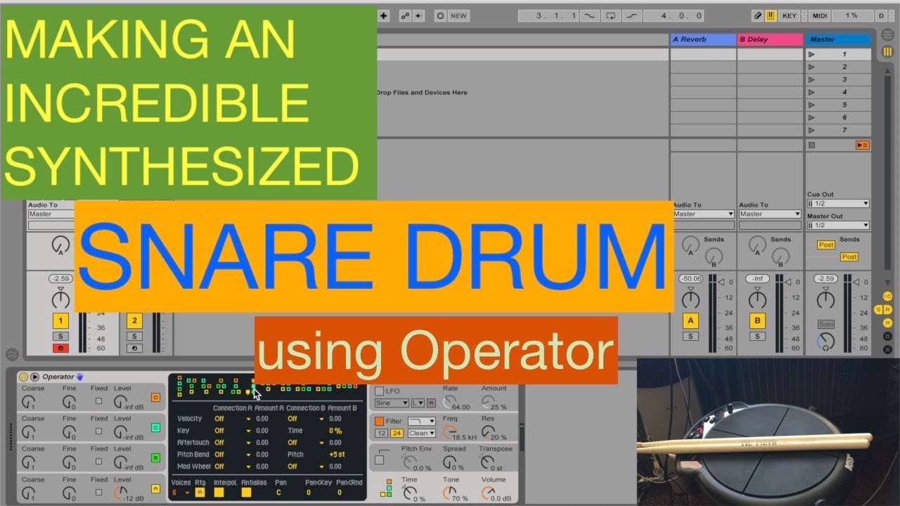 Ableton Live | Making a Snare drum with Operator