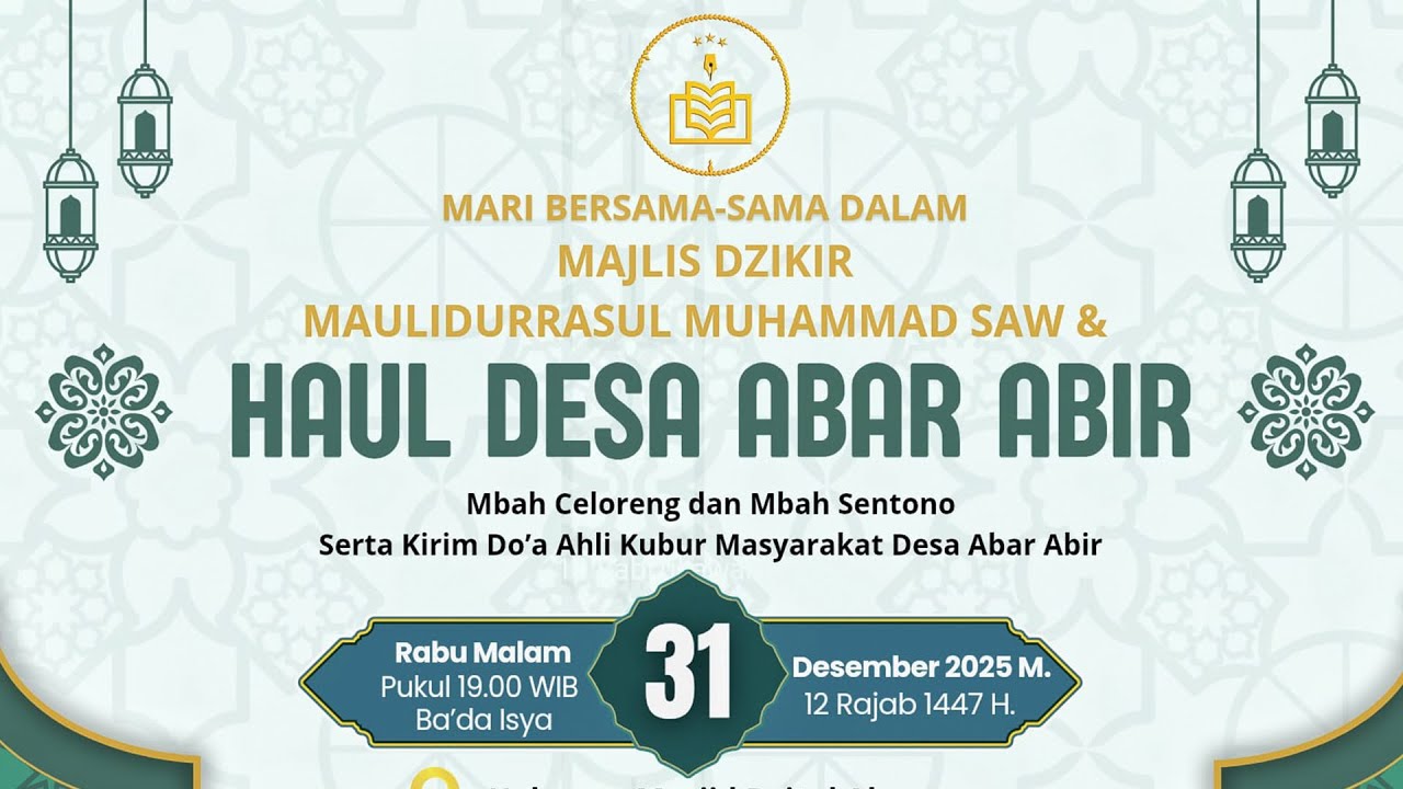 🔴MAJLIS DZIKIR MAULIDURRASUL SAW & HAUL HAUL DESA ABAR ABIR -GRESIK - JATIM