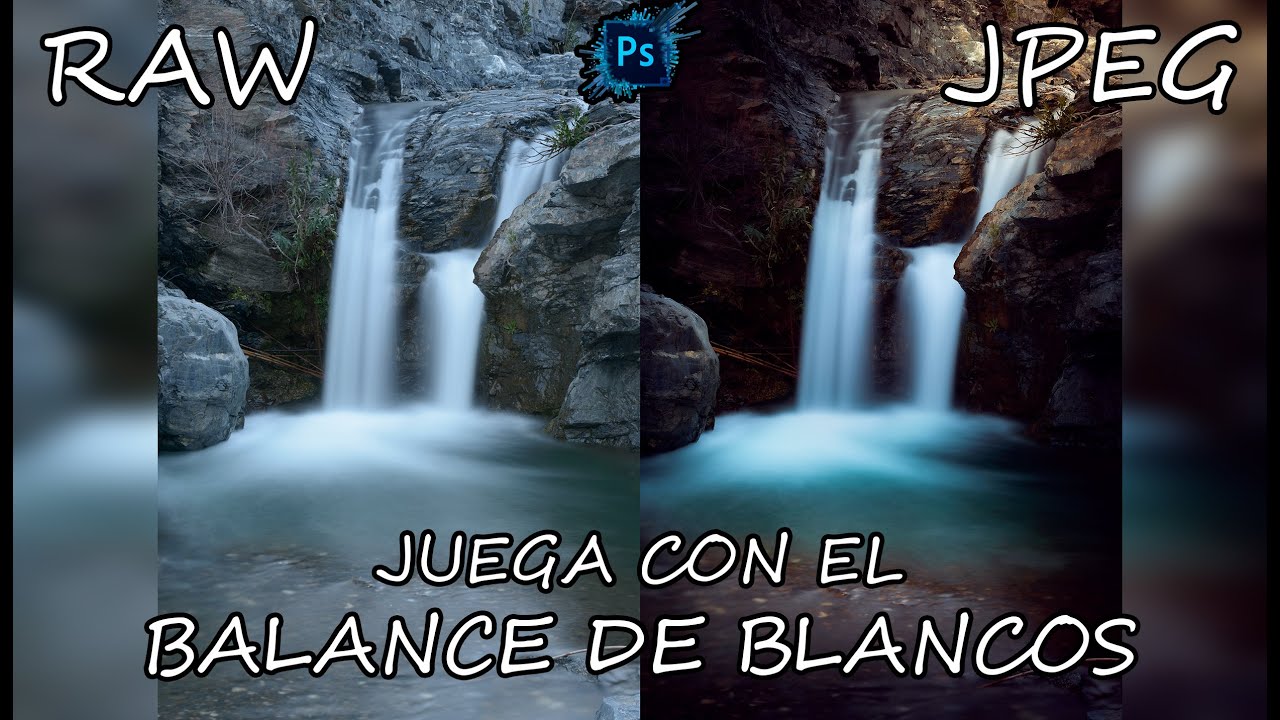 Edición Completa en Camera Raw Juega con el Balance de Blancos Cascada Larga Exposición