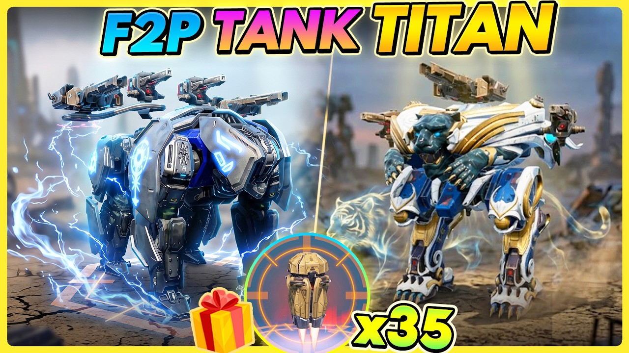 💥Luchador vs Bjorn -  2 Old tank Robots for F2P  - 🎁35x Lar Giveaway ｜ War Robots  #wrunity