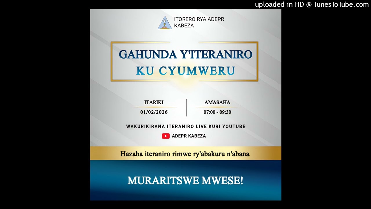 GAHUNDA Y'ITERANIRO RYO KUWA 01/02/2026