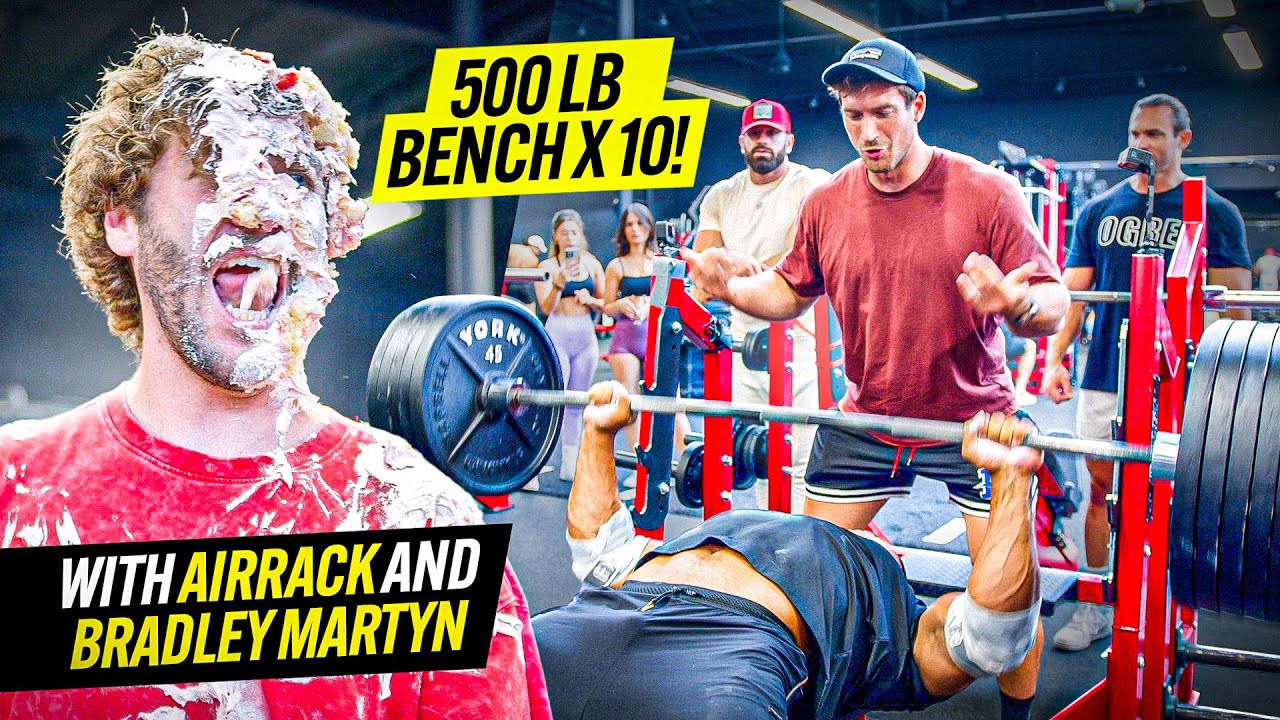 500 фунтов x 10 на скамье с Эйрраком и Брэдли Мартином!