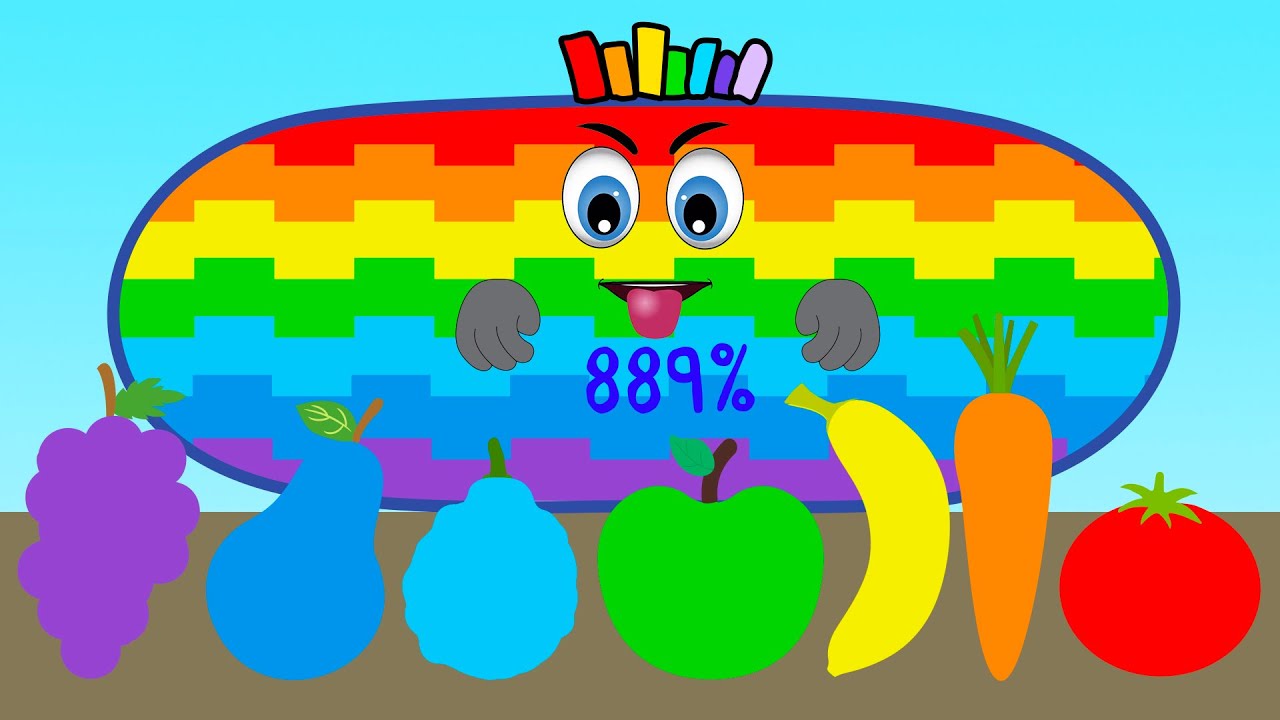 Battery Overcharging With Drinking Rainbow Colored Fruits | Asmr Mukbang Animation
