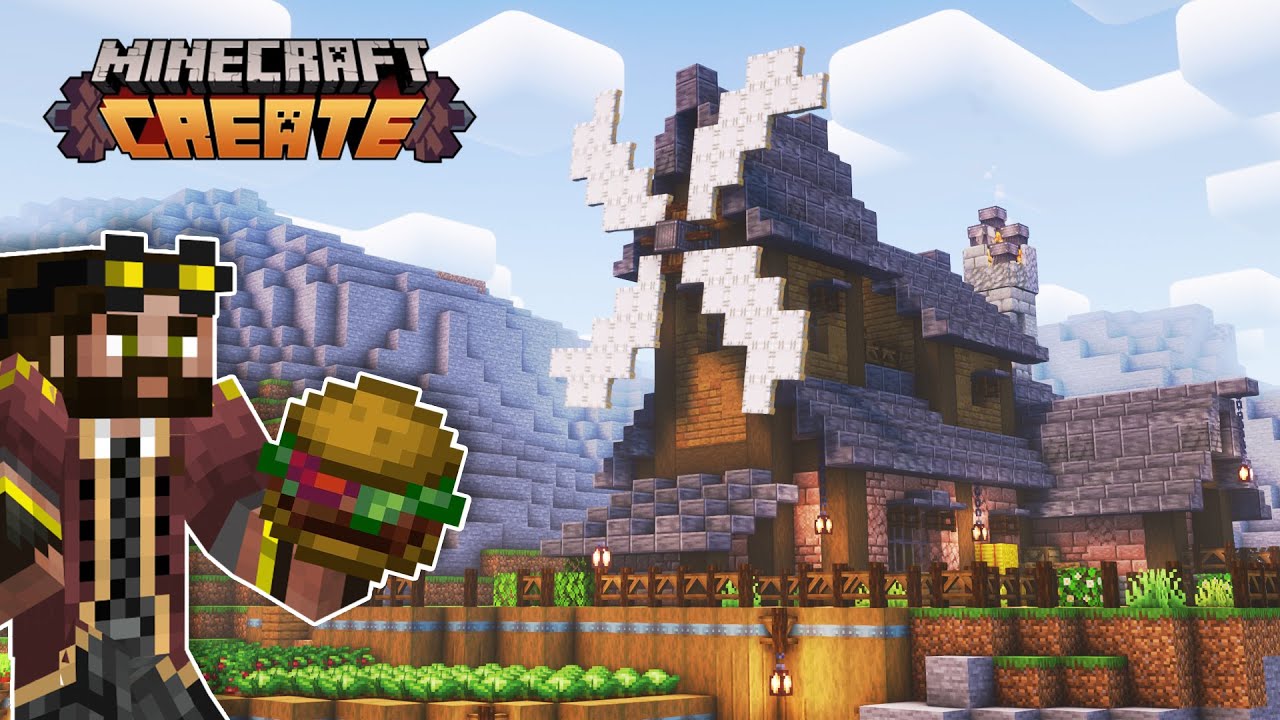 I built a WORKING WINDMILL in Minecraft Create Mod