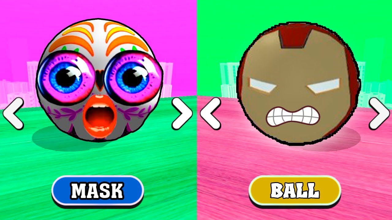 Going Ball vs Super Rolling Ball: 💀Mask Ball vs 🤖Iron Ball in Reverse Levels! Race-804