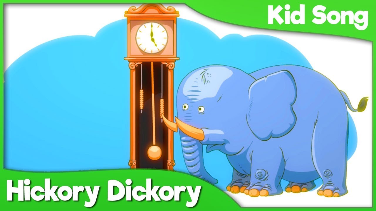 HICKORY DICKORY DOCK Song 🐘 hy Детские стишки для песен для детей и малышей