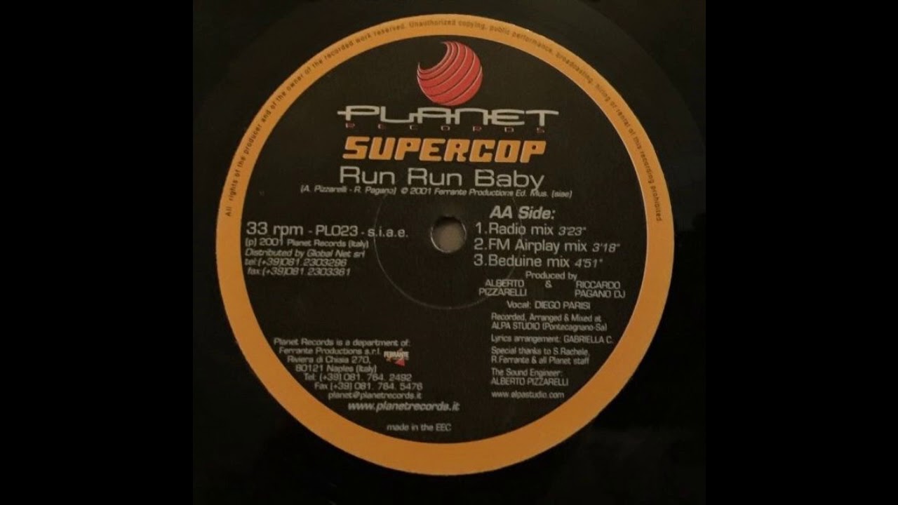 Supercop - Run Run Baby (FM Airplay Mix) Italodance 2001