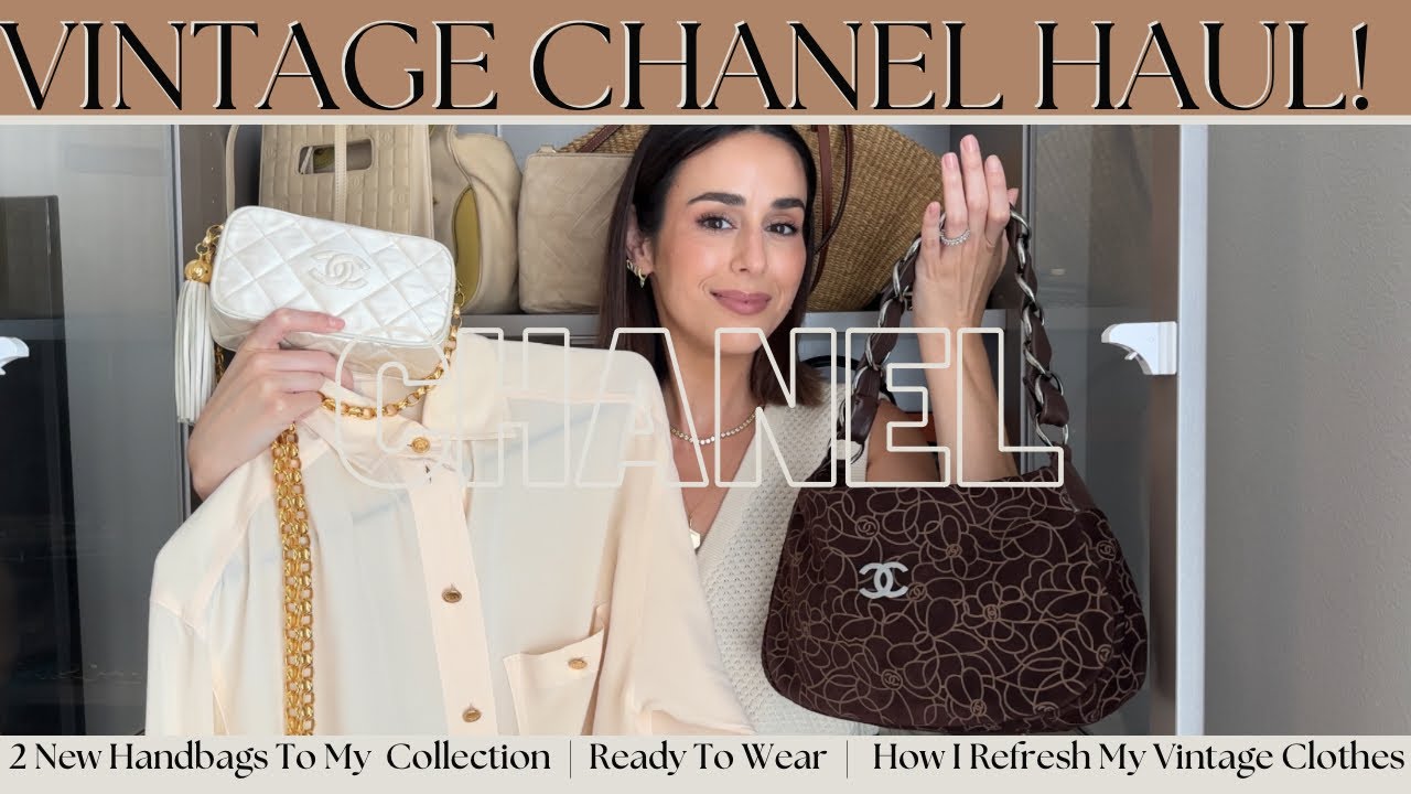 VINTAGE CHANEL HAUL | 2 NEW HANDBAGS | READY TO WEAR | HOW TO CLEAN VINTAGE CLOTHING