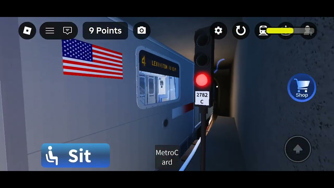 Brainwashed R142 Leaving at the station on Roblox IRT Subway lines