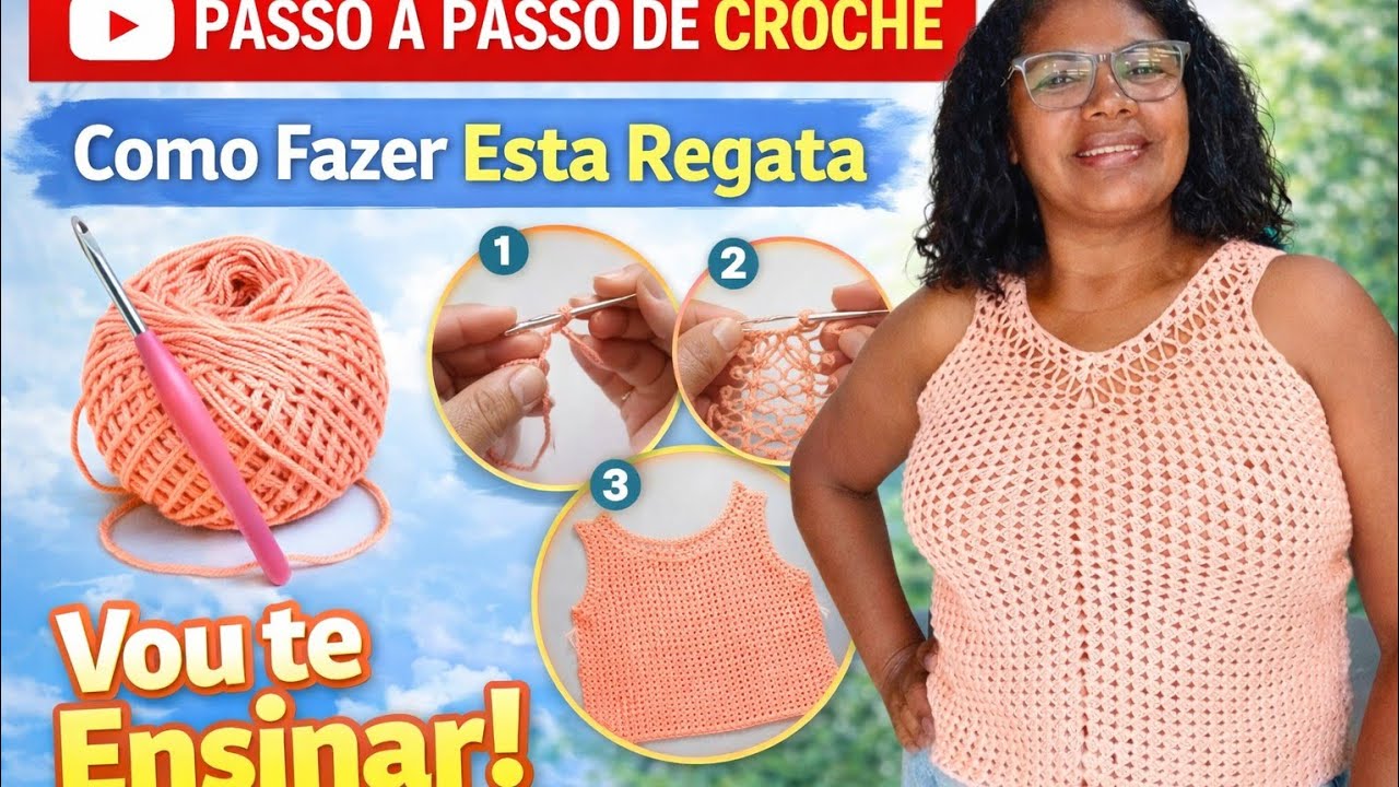 Regata inspiração de crochê #vestido #vestuarios 