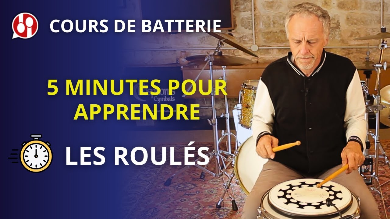 Cours de Batterie en ligne/ 5 Minutes pour apprendre les Roulés batterie