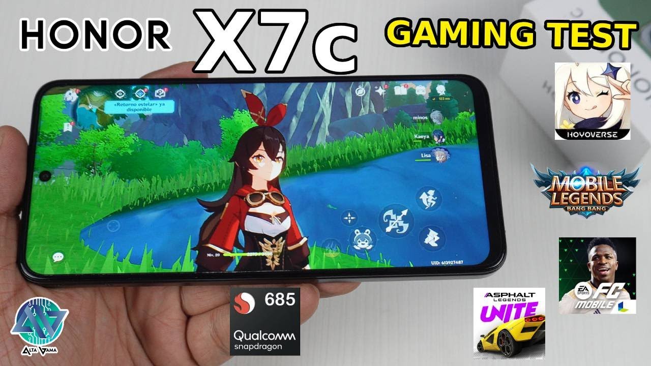 HONOR X7c | Gaming TEST | Genshin Impact, FC Mobile, Mobile Legends y Asphalt Unite (Snapdragon 685)