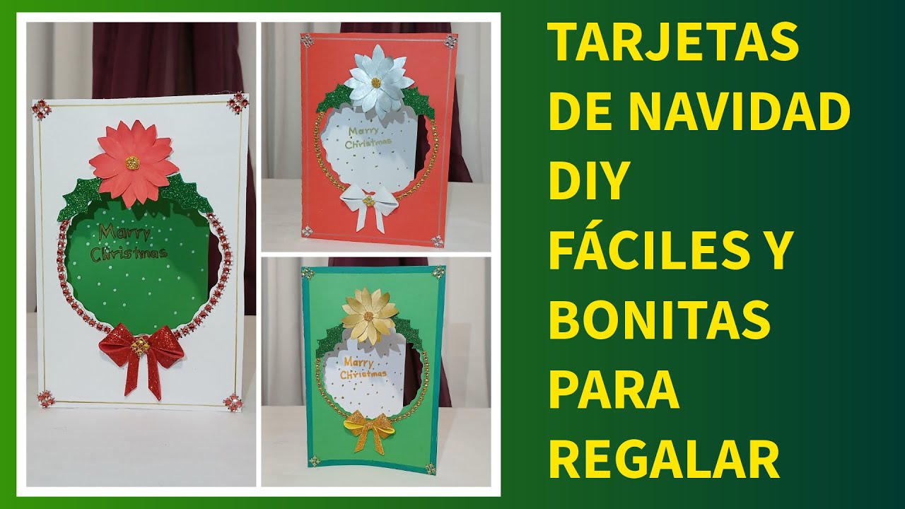 Tarjetas de Navidad DIY Faciles y Bonitas para Regalar 🎴🎁🌲🎅 #christmas #navidad2025 #christmascards