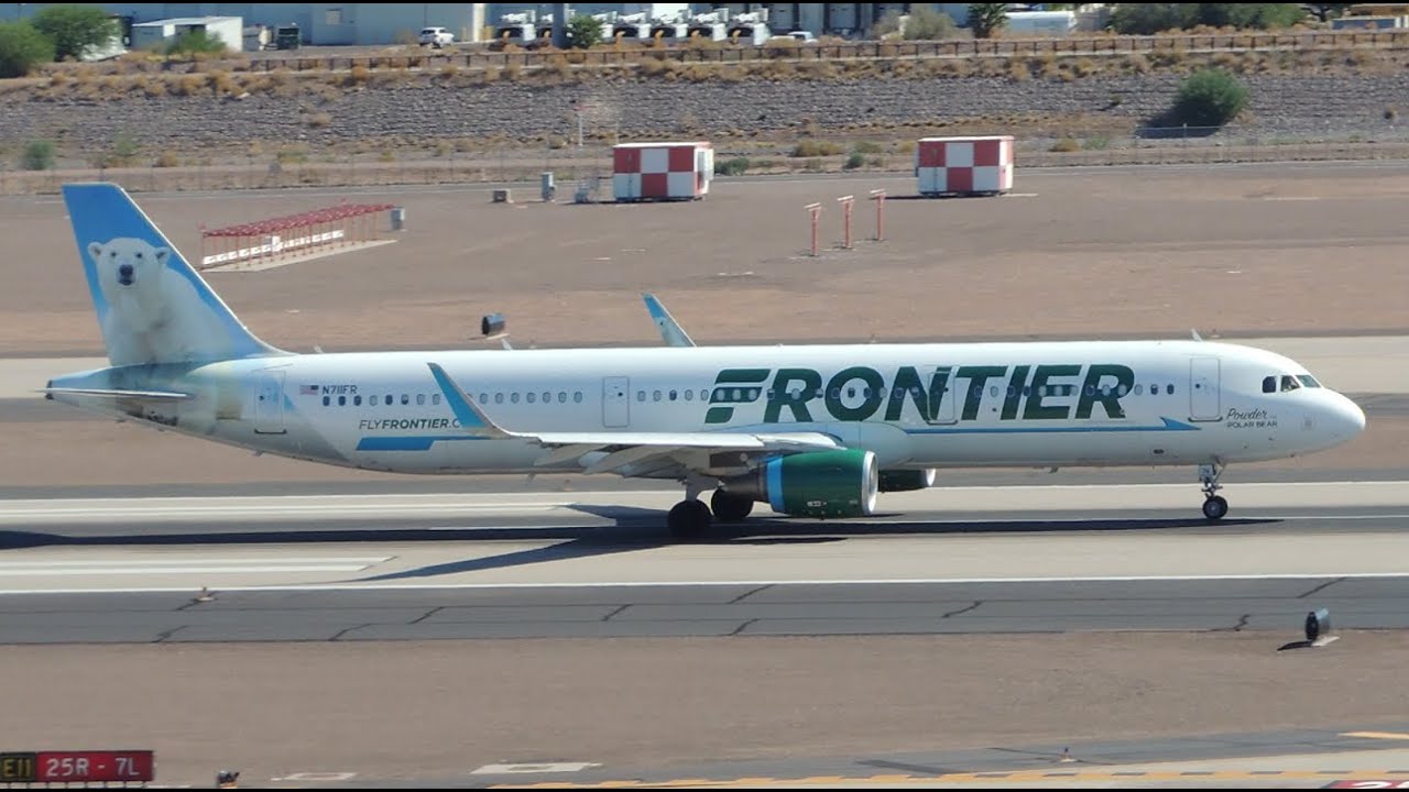 Frontier Airlines Airbus A321-211 [N711FR] takeoff from PHX