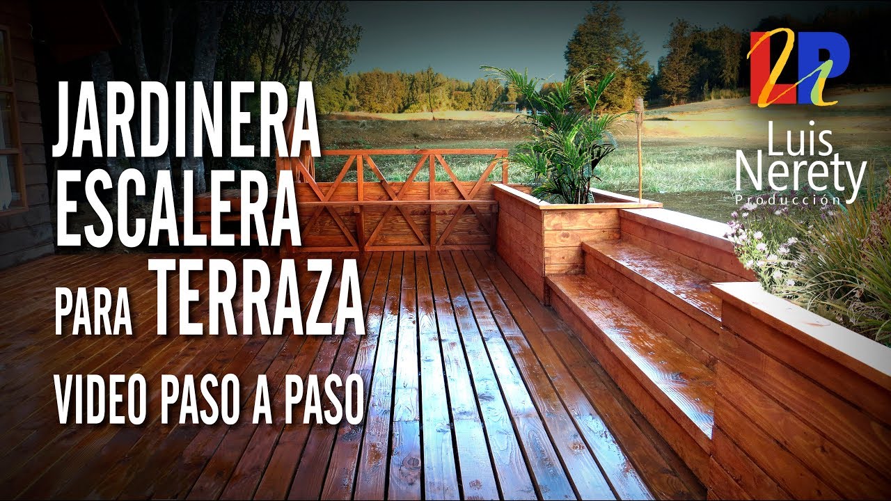 JARDINERA ESCALA PARA TERRAZA